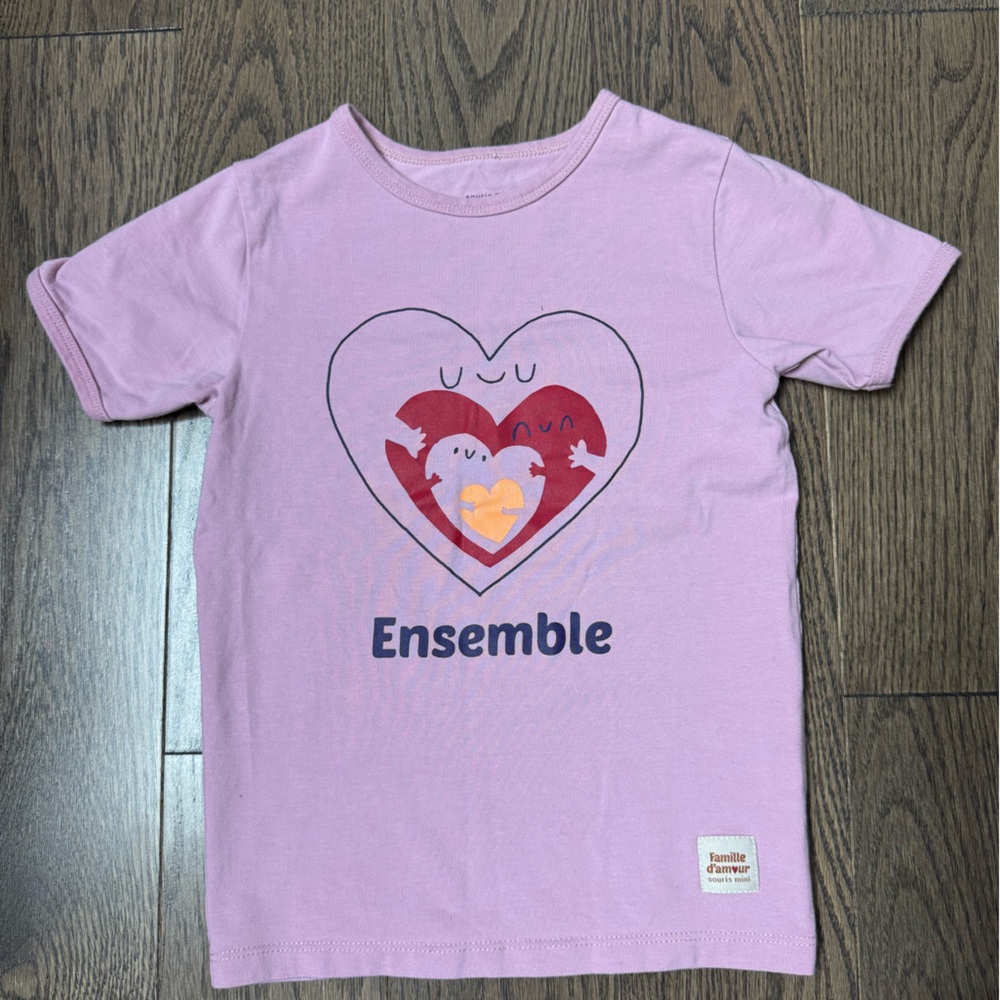 Ensemble Kids Heart Graphic Tee - Light Purple